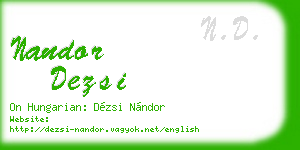 nandor dezsi business card