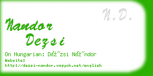 nandor dezsi business card